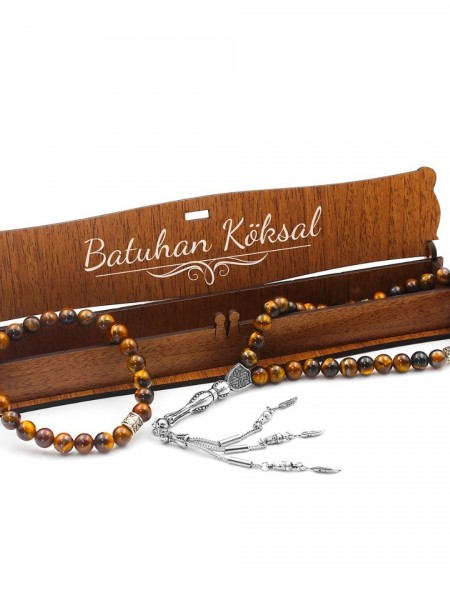 Kişiye Özel Ahşap Kutulu Hakiki Kaplangözü Tesbih & Hakiki Kaplangözü Bileklik