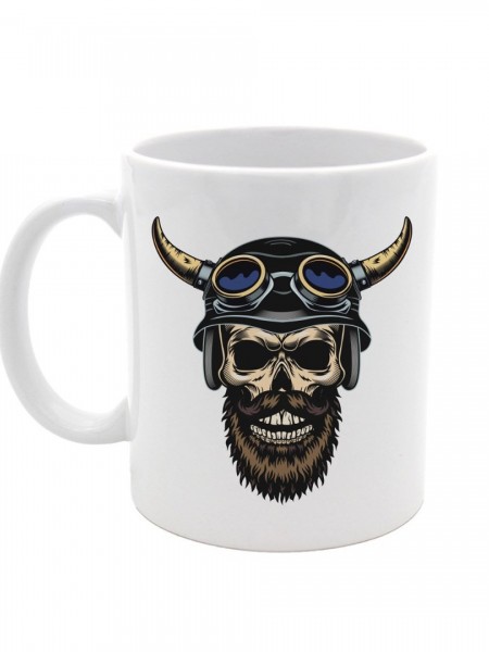 Özel Tasarımlı Kasklı Kuru Kafa Kupa & French Press & 250 Gram Jacobs Monarch Filtre Kahve Hediye Seti